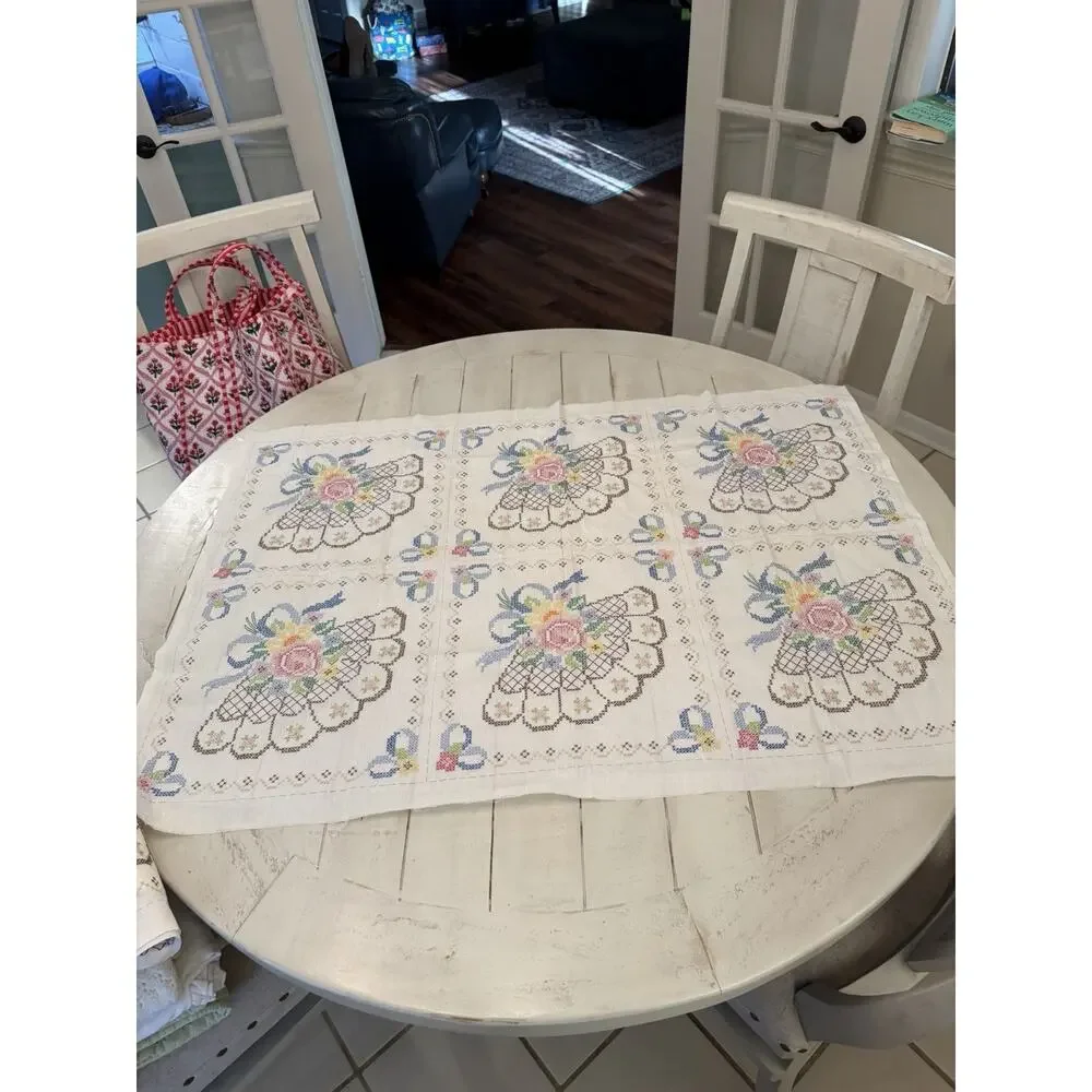 Crossstitch Panel With 6 Blocks Finished (2 Total)